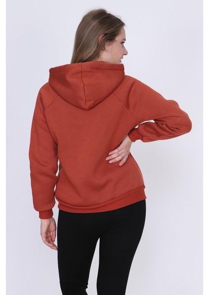 9392810 Üçiplik Reglan Kol Kapşonlu Sweat KIREMIT fiyatları