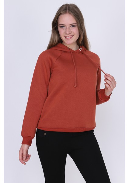 9392810 Üçiplik Reglan Kol Kapşonlu Sweat KIREMIT fırsatları