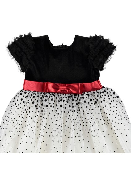 Kuşak Detaylı Abiye Bebek Elbise