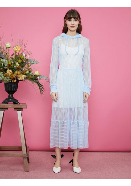 Kadın Kapüşonlu Elbise Tül Maxi indirimleri