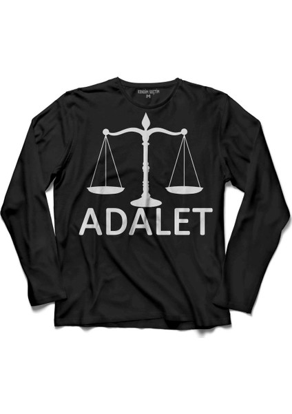 Adalet Terazisi Eylem Direniş Propaganda Uzun Kollu Tişört