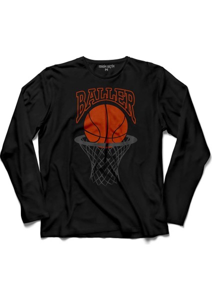 Baller Basketball Basketbol Nba Basketçi Üçlük Uzun Kollu Tişört
