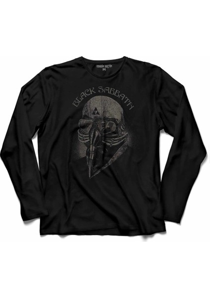 Black Sabbath Rock Heavy Metal Arc Reactor Uzun Kollu Tişört