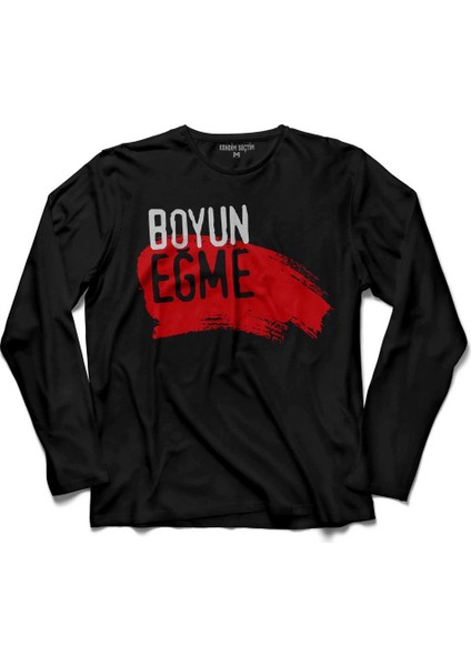 Boyun Eğme Diren Gezi Eylem Direniş Protesto Uzun Kollu Tişört