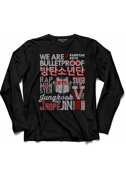 Bts Bangtan Boys Collage Camiseta Uzun Kollu Tişört