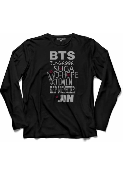Bts Bangtan Boys Junkook Suga Jimin Uzun Kollu Tişört