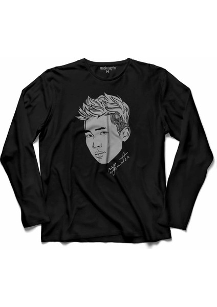Bts Bangtan Boys Rap Monster Logo Uzun Kollu Tişört