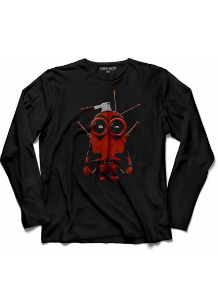 Deadpool Minion Minyonlar Uzun Kollu Tişört
