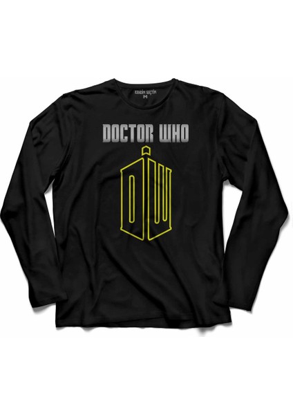 Doctor Who Bow Ties Logo Uzun Kollu Tişört