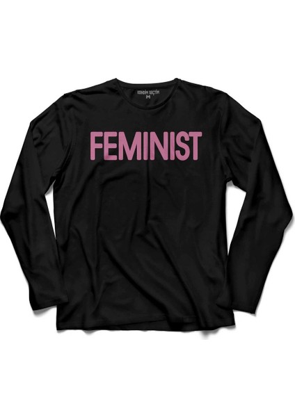 Feminist Af Güçlü Kadin Feminizm Uzun Kollu Tişört