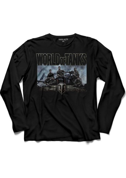 Fury World Of Tanks Logo Uzun Kollu Tişört