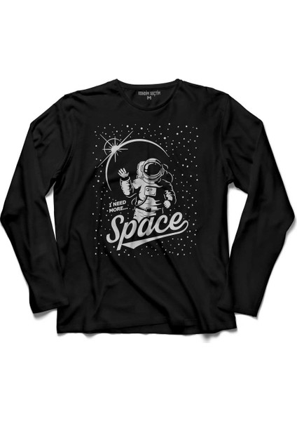 I Need More Space Uzay Cosmos Astronot Galaksivuzun Kollu Tişört