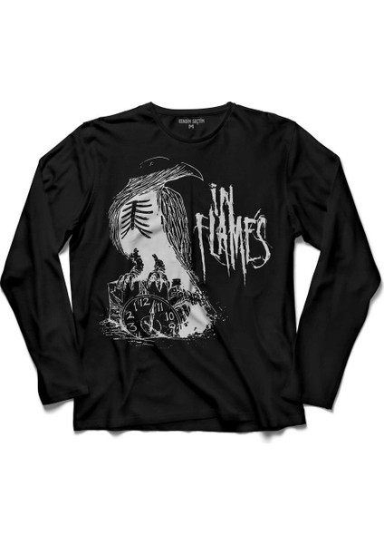 In Flames Siren Chams Logo Uzun Kollu Tişört
