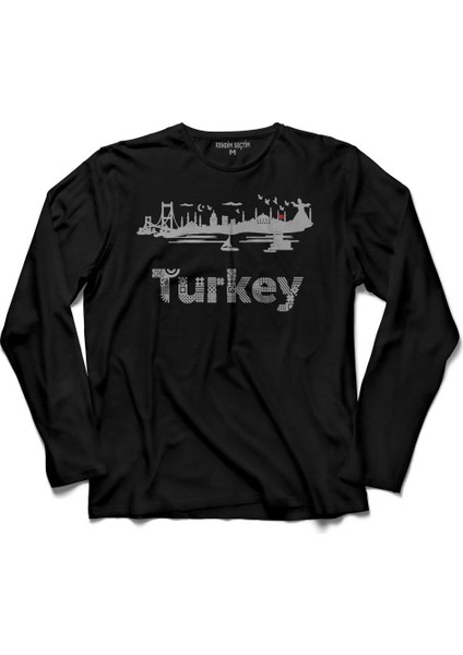 Istanbul Eminönü Kiz Kulesi Ayasofya Türkiye Uzun Kollu Tişört