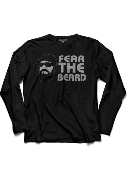 James Harden Fear The Beard Houstan Basketball1 Uzun Kollu Tişört