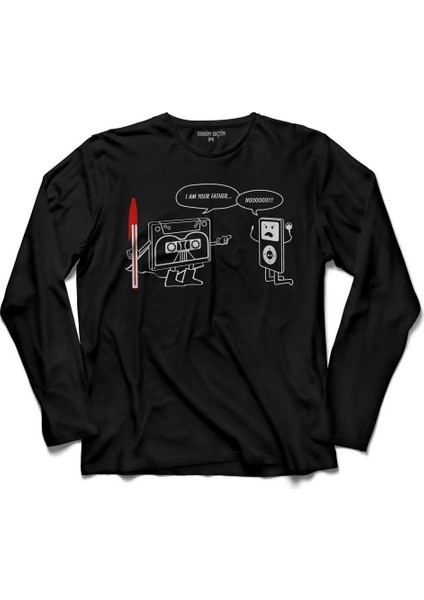 Kaset Kalem Nostalji Star Wars I Am Your Father Uzun Kollu Tişört