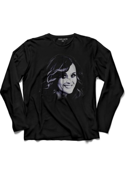 Katy Perry Resimli Tasarim 3 Uzun Kollu Tişört