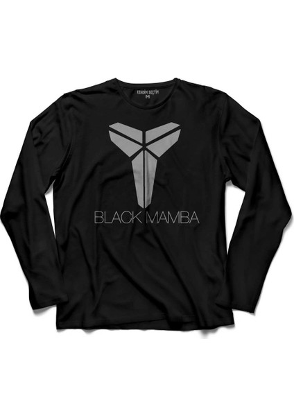 Kobe Bryant Black Mamba Logo Nba Basketball 2 Uzun Kollu Tişört