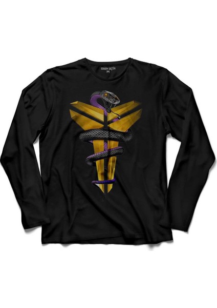 Kobe Bryant Black Mamba Nike Logo Basketball 3 Uzun Kollu Tişört
