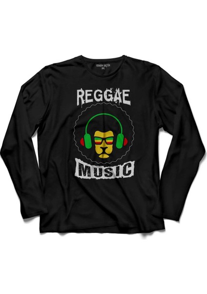 Lion Raggae Music Bob Marley Uzun Kollu Tişört