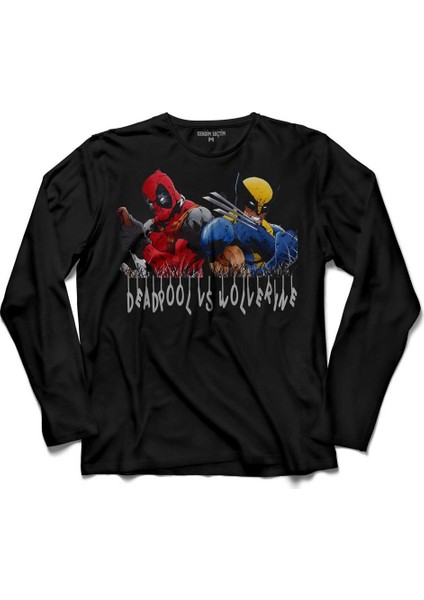 Marvel Deadpool Vs And Wolverine Uzun Kollu Tişört