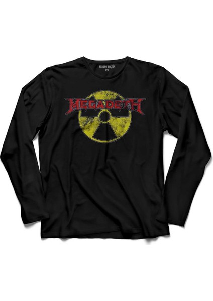 Megadeth Radio Active Kirmizi Dave Mustaine Uzun Kollu Tişört