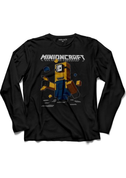 Minecraft Minions Minyonlar Minioncraft 3 Uzun Kollu Tişört