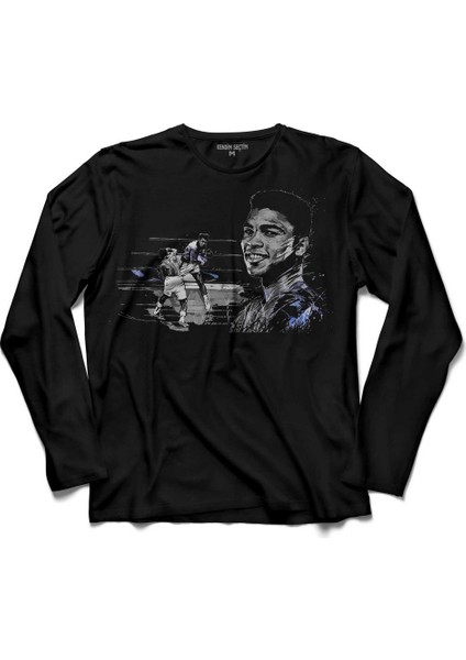 Muhammed Ali Clay Smile Boks Boksör Uzun Kollu Tişört