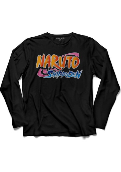 Naruto Shippuuden Logo Uzun Kollu Tişört
