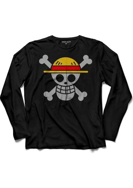 One Piece Straw Hat New World Computer Uzun Kollu Tişört