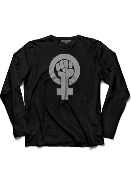 Özgürlük Eylem Güçlü Kadin Haklari Feminizm Uzun Kollu Tişört