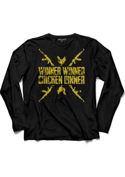 Playerunknown'S Battlegrounds Pubg Winner 4 Uzun Kollu Tişört