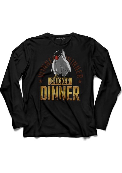 Pubg Playerunknown'S Winner Chicken Dinner 2 Uzun Kollu Tişört