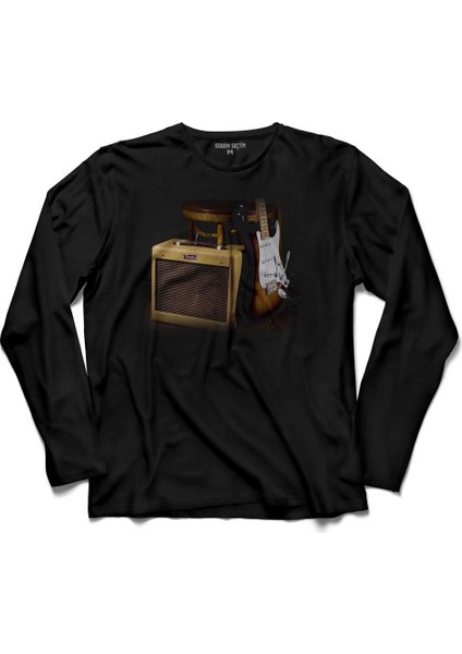 Rock And The Roll Fender Music Rock'N Uzun Kollu Tişört