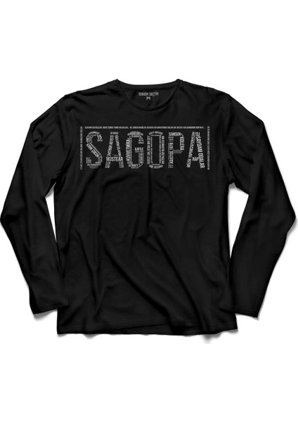 Sagopa Kajmer Tipografi Logo Kafkef Kaf Kef Uzun Kollu Tişört
