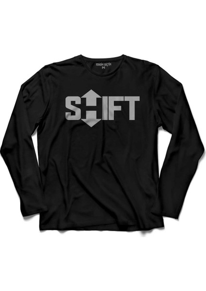 Shift Şift Logo Ctrl Alt Delete Uzun Kollu Tişört