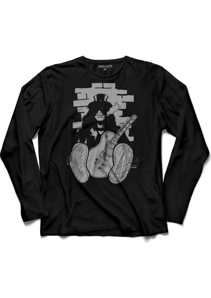 Slash Guitar Coldplay Slash'S Gitar Uzun Kollu Tişört