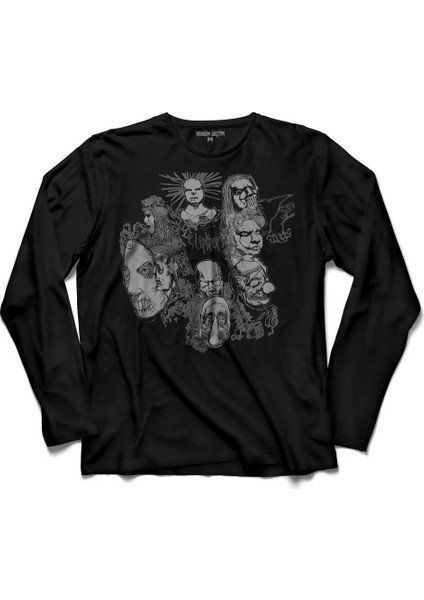 Slipknot Mick Thomson Slip Knot Logo Tasarim Uzun Kollu Tişört