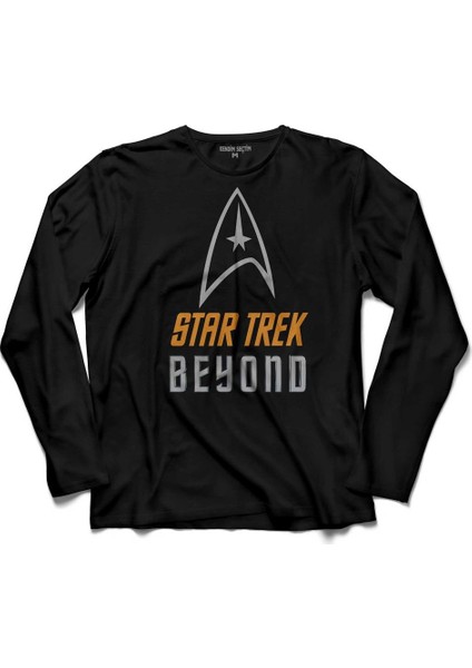Star Trek Beyond Logo Terran Empire Uzun Kollu Tişört