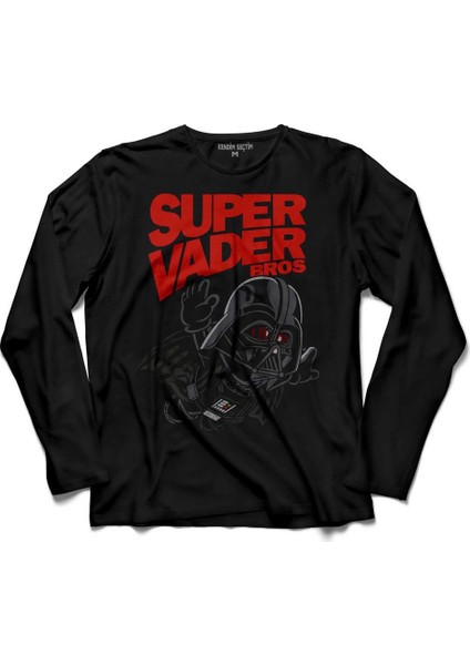 Super Vader Bros Star Wars Yildiz Savaşlari Uzun Kollu Tişört