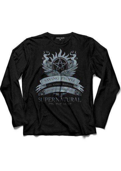 Supernatural The Family Business Saving People Est 3 Kollu Tişört