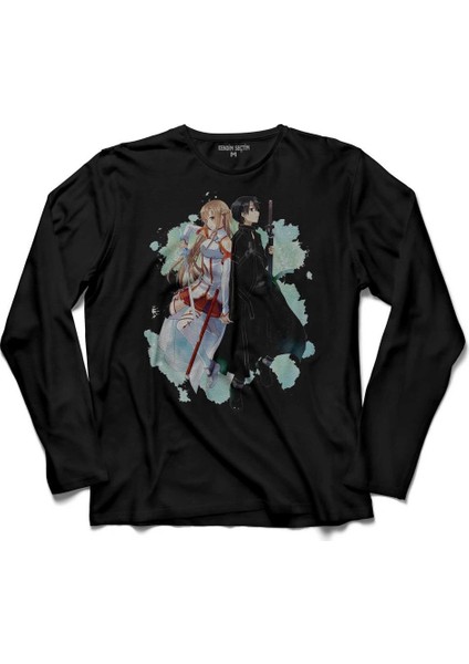 Sword Art Online Yuuki Asuna Kirigaya Death Note Kollu Tişört