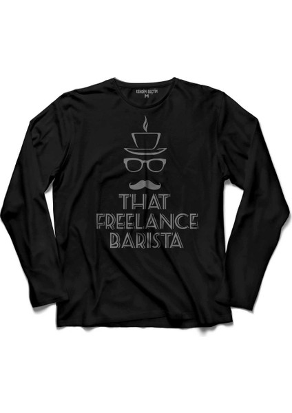 The Barista That Freelance Coffee Espresso Uzun Kollu Tişört