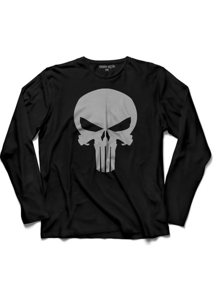 The Crazy Punisher Cezalandirici Frank Castle Uzun Kollu Tişört