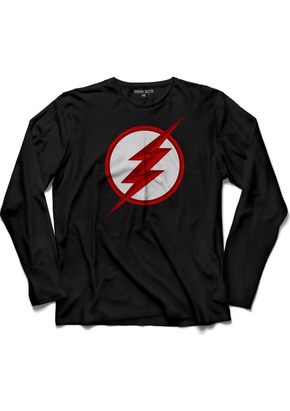 The Flash Logo 2 Uzun Kollu Tişört