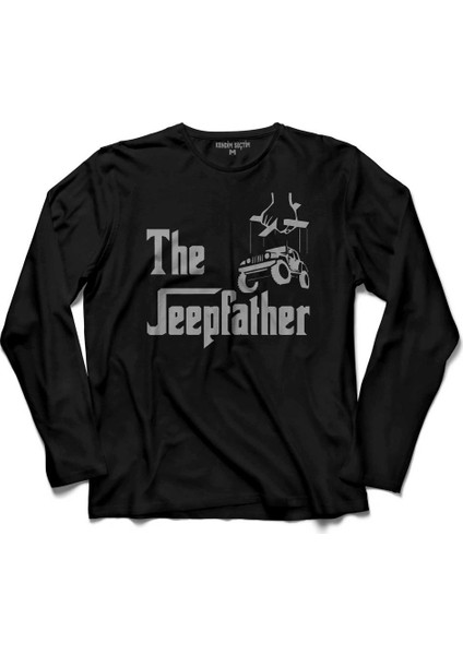 The Jeepfather Godfather Off Road Jeep Cip Uzun Kollu Tişört