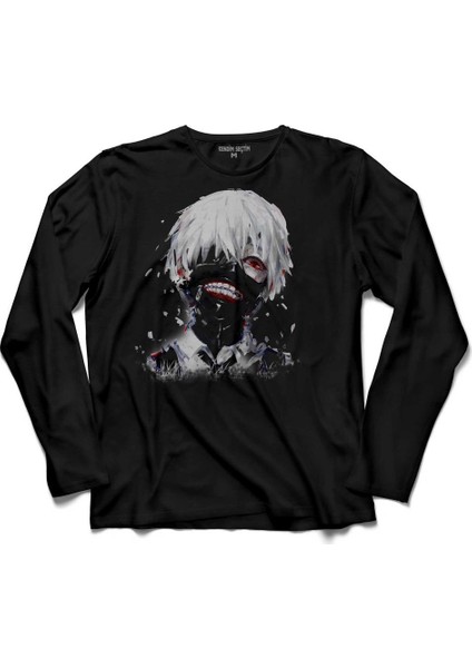 Tokyo Ghoul Kaneki Anime Manga 2 Uzun Kollu Tişört