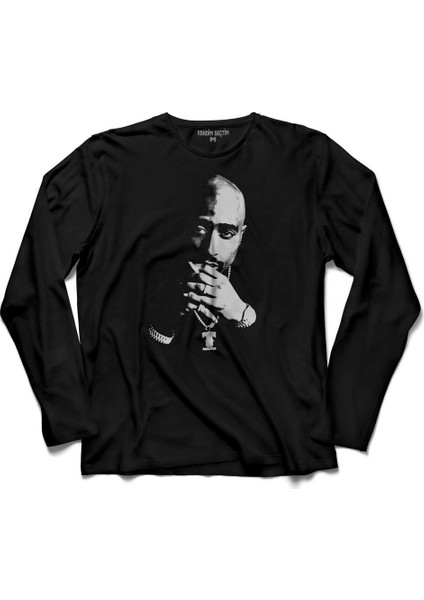 Tupac Shakur Rap 2Pac Rep Music Hip Hop Team Uzun Kollu Tişört
