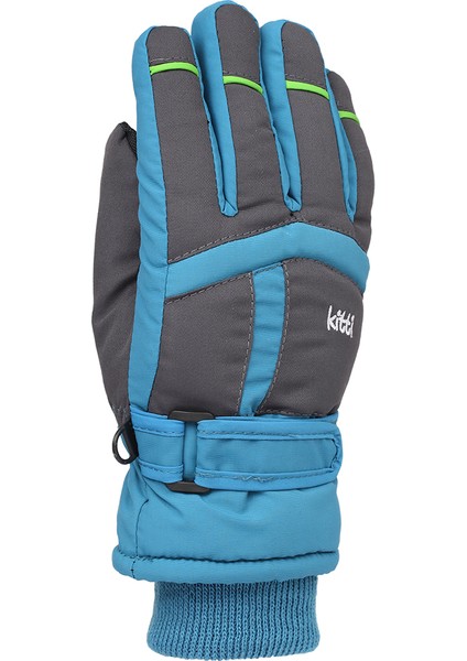 Çocuk Kar Eldiveni Mavi