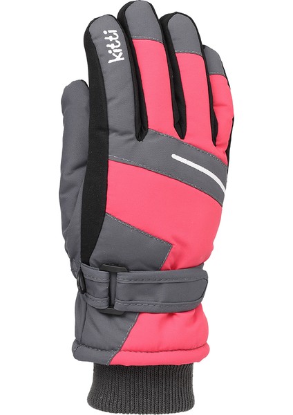 Çocuk Kar Eldiveni Somon